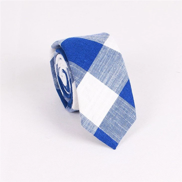 Plaid Linen Tie