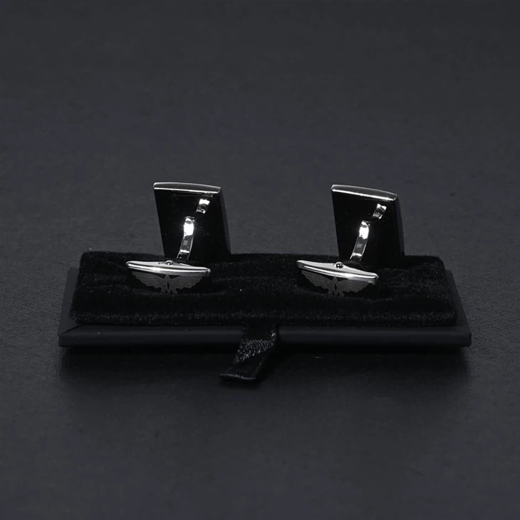 YiLi Custom Enamel Cufflinks - Red & Blue Floral For Business & Weddings